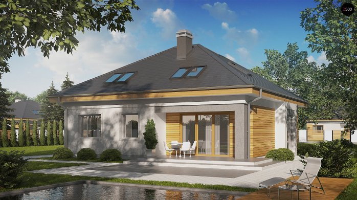 Проект дома U54 - 2 С мансардным этажом дома в Киеве