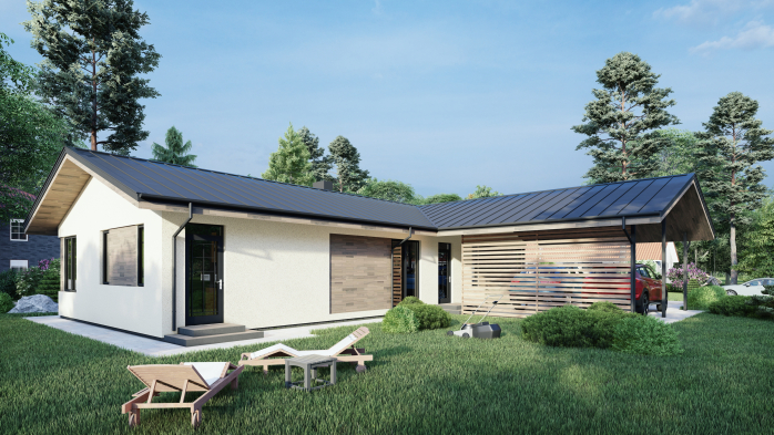 Проект дома DBT 386 - 1 Одноэтажные дома в Киеве