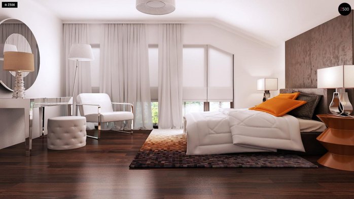 Проект дома Ux50 - 9 С мансардным этажом дома в Киеве