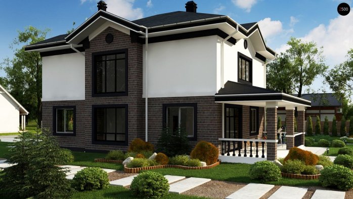 Проект дома Uu8 - 4 Двухэтажные дома в Киеве