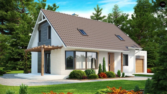 Проект дома U117 - 1 С мансардным этажом дома в Киеве