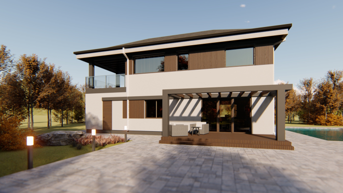 Проект дома Db 36 v2 - 1 Двухэтажные дома в Киеве