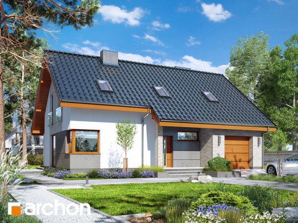 Проект дома Дом в журавках 4 - 1 С мансардным этажом дома в Киеве