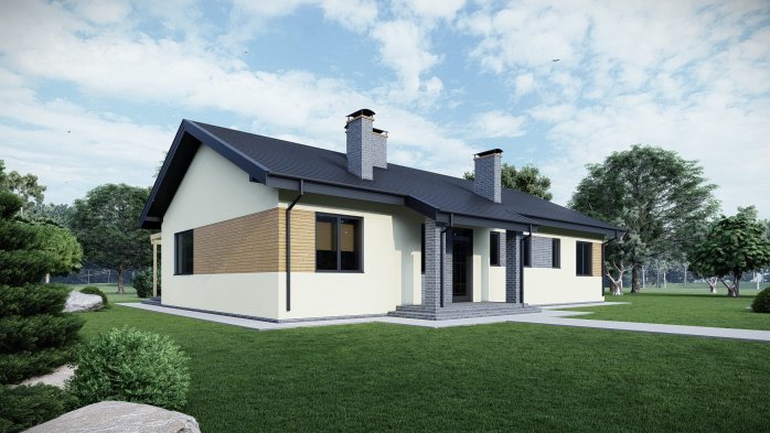 Проект дома DBT 567 - 1 Одноэтажные дома в Киеве