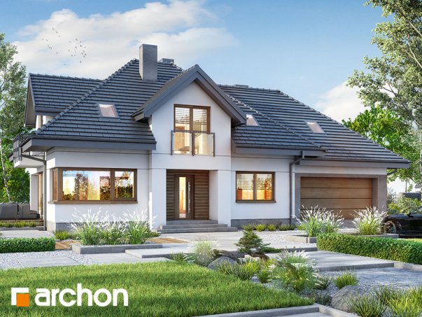 Проект дома Дом в сливах 5 (Г2) - 1 С мансардным этажом дома в Киеве