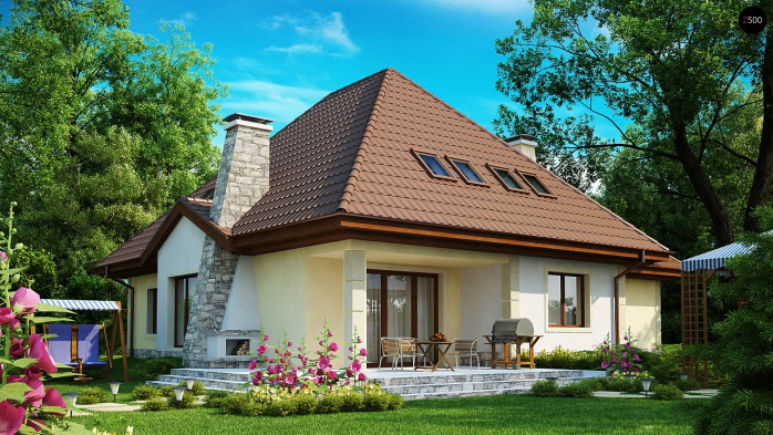 Проект дома U48 - 2 С мансардным этажом дома в Киеве