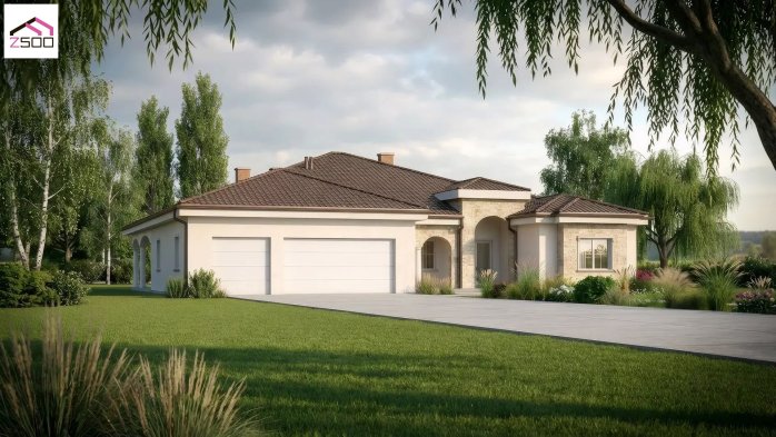 Проект дома Ur6 B - 3 Одноэтажные дома в Киеве