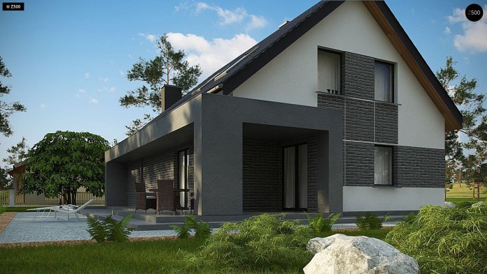 Проект дома U347 - 7 С мансардным этажом дома в Киеве