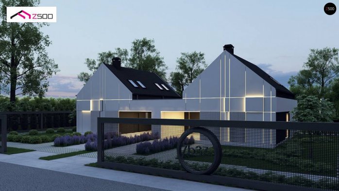 Проект дома Ub37 - 1 С мансардным этажом дома в Киеве