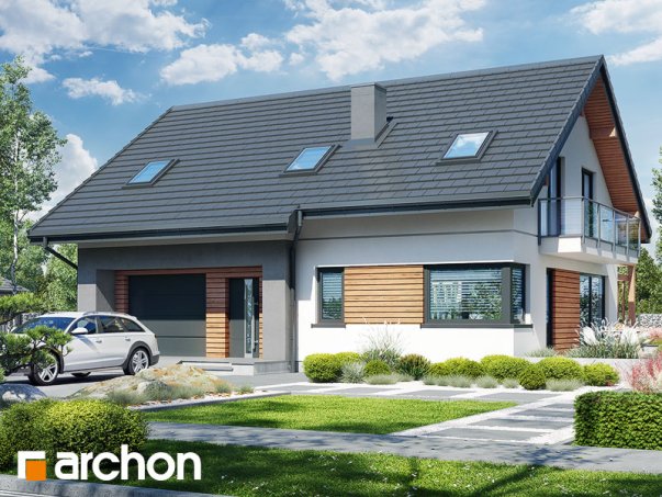 Проект дома Дом в аурорах 7 (А) - 2 С мансардным этажом дома в Киеве