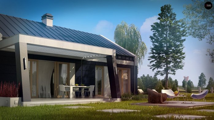 Проект дома U256 - 5 Одноэтажные дома в Киеве