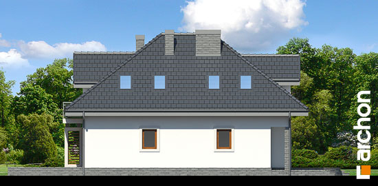 Проект дома Дом в абелиях вер.2 - 4 С мансардным этажом дома в Киеве