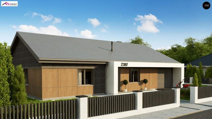 Проект дома U387 - 3 Одноэтажные дома в Киеве