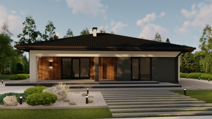 Проект дома Db 43 - 5 Одноэтажные дома в Киеве