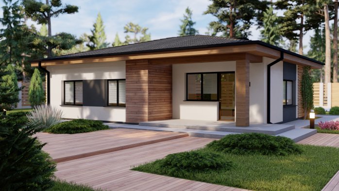 Проект дома Db 17 - 4 Одноэтажные дома в Киеве