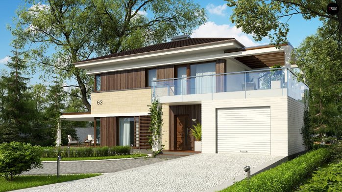 Проект дома Ux63 B - 3 Двухэтажные дома в Киеве