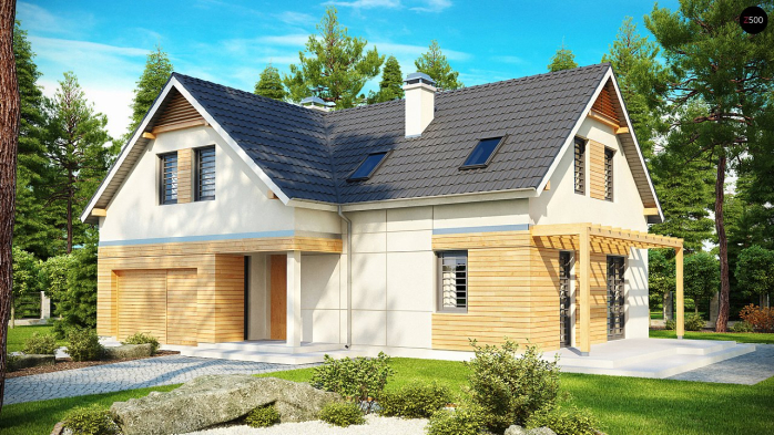 Проект дома U125 - 1 С мансардным этажом дома в Киеве