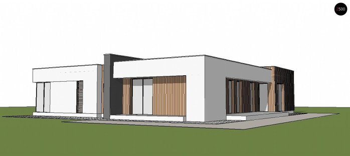 Проект дома Ux49 GP2 - 3 Одноэтажные дома в Киеве