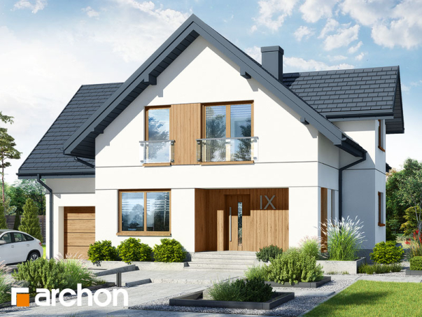 Проект дома Дом в табаско вep.2 вер.2 - 1 С мансардным этажом дома в Киеве