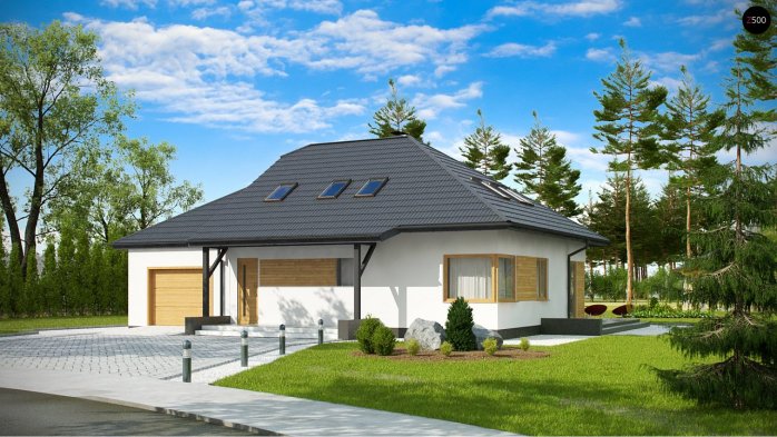 Проект дома U56 A - 2 С мансардным этажом дома в Киеве