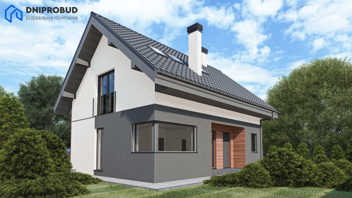 Проект дома Db 26 - 1 С мансардным этажом дома в Киеве