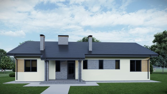 Проект дома DBT 567 - 4 Одноэтажные дома в Киеве