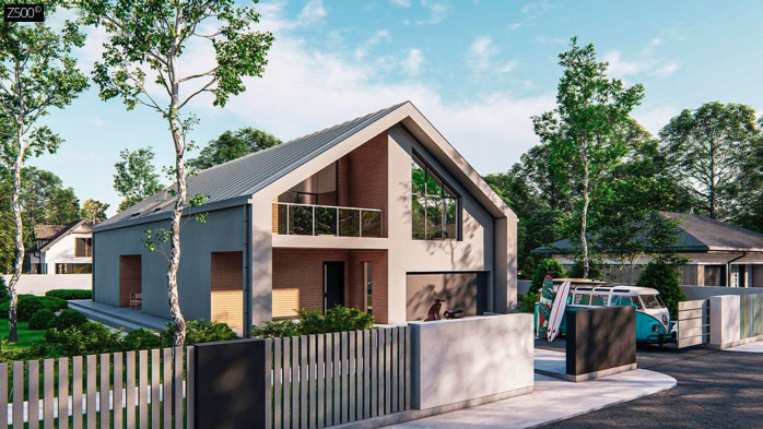 Проект дома U558 el - 1 С мансардным этажом дома в Киеве