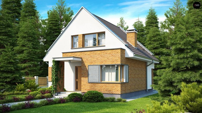 Проект дома U112 - 1 С мансардным этажом дома в Киеве