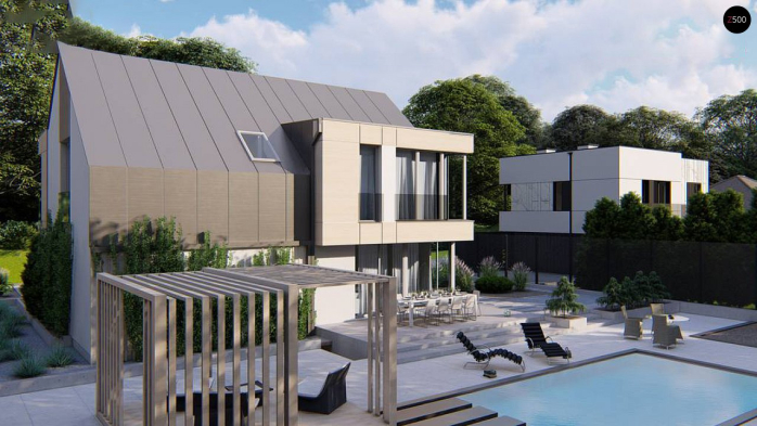 Проект дома U408 - 5 С мансардным этажом дома в Киеве