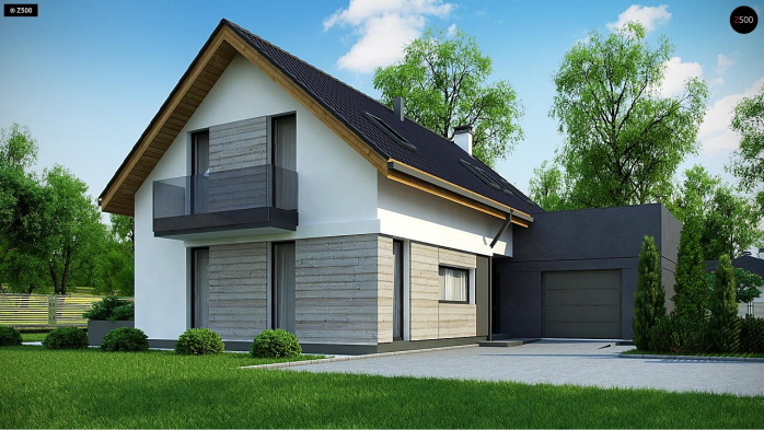 Проект дома U370 - 2 С мансардным этажом дома в Киеве