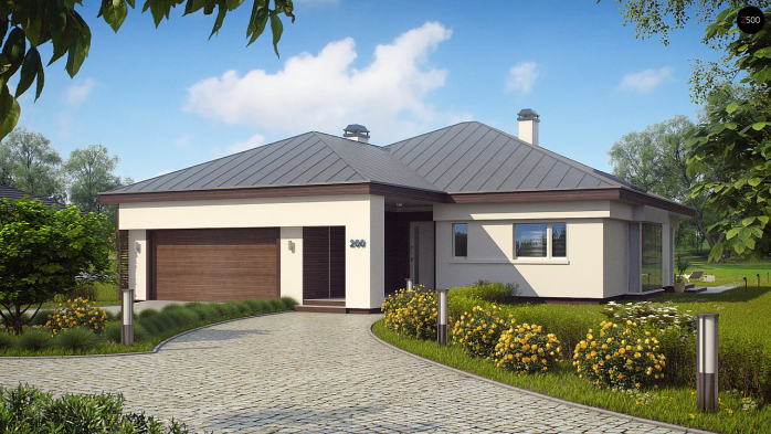 Проект дома U200 - 3 Одноэтажные дома в Киеве
