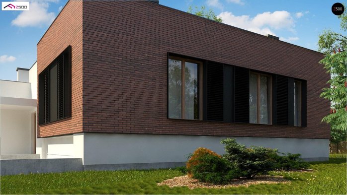 Проект дома Ux132 - 4 Одноэтажные дома в Киеве