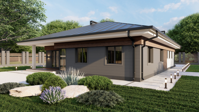 Проект дома Db 39 - 3 Одноэтажные дома в Киеве