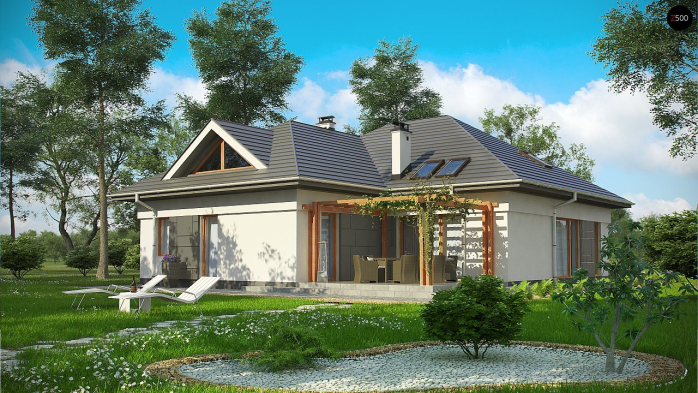 Проект дома U306 - 4 С мансардным этажом дома в Киеве