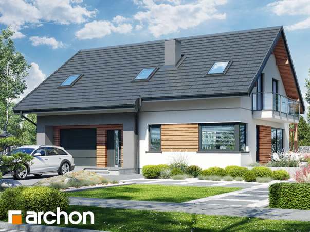 Проект дома Дом в аурорах 7 (А) - 2 С мансардным этажом дома в Киеве