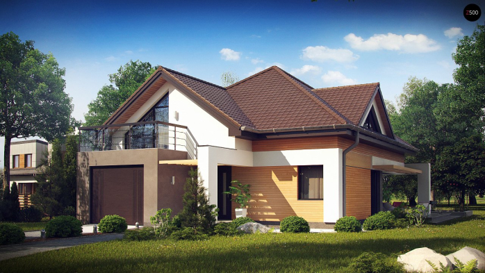 Проект дома U288 - 1 С мансардным этажом дома в Киеве