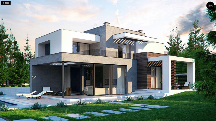 Проект дома Ux125 - 4 Двухэтажные дома в Киеве