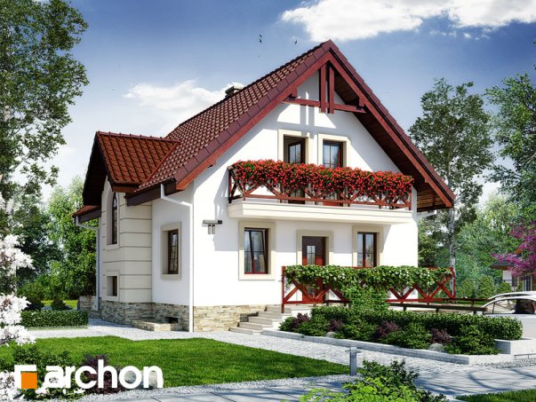 Проект дома Дом в ракитнике вер.2 - 1 С мансардным этажом дома в Киеве