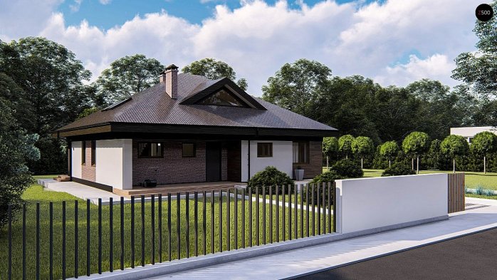 Проект дома Uu230 + - 1 С мансардным этажом дома в Киеве