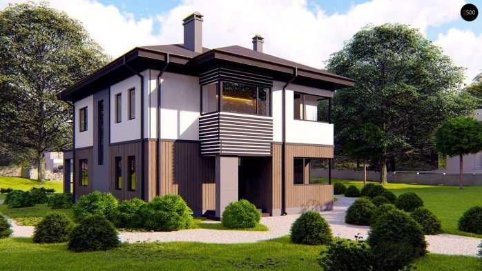 Проект дома Uu9 - 1 Двухэтажные дома в Киеве