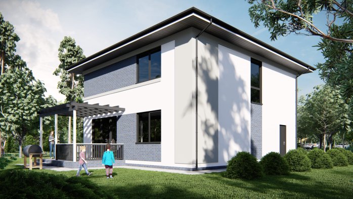 Проєкт будинку DBT 523 - Двоповерхові дома у Києві