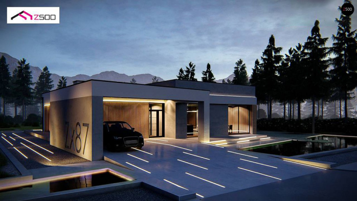 Проект дома Ux87 - 1 Одноэтажные дома в Киеве