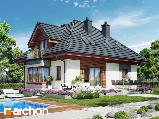 Проект дома Дом в клеверках 3 вер.2 - 2 С мансардным этажом дома в Киеве