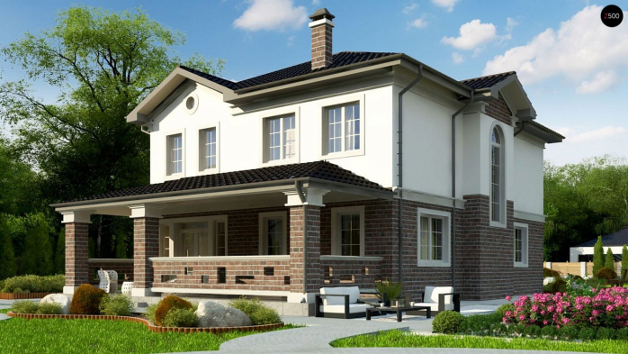 Проєкт будинку Uu2 L BG P - Двоповерхові дома у Києві