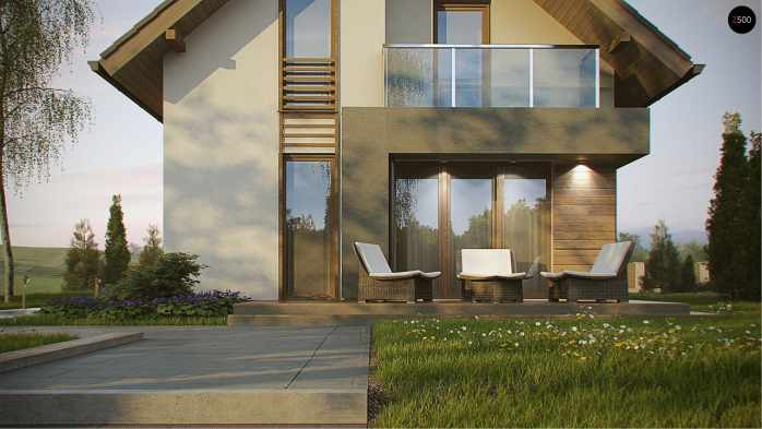 Проект дома U174 - 4 С мансардным этажом дома в Киеве