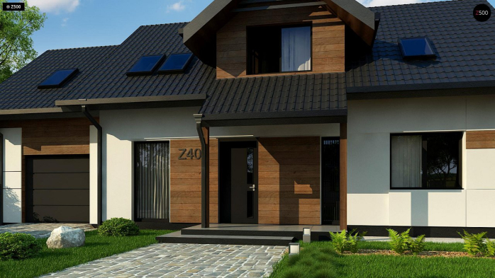 Проект дома U405 - 6 С мансардным этажом дома в Киеве