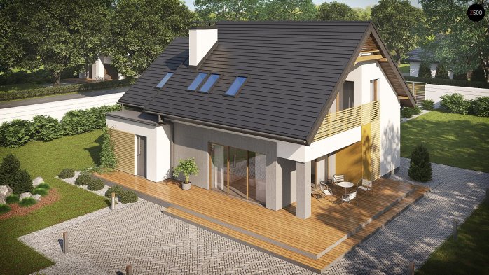 Проект дома U219 - 5 С мансардным этажом дома в Киеве