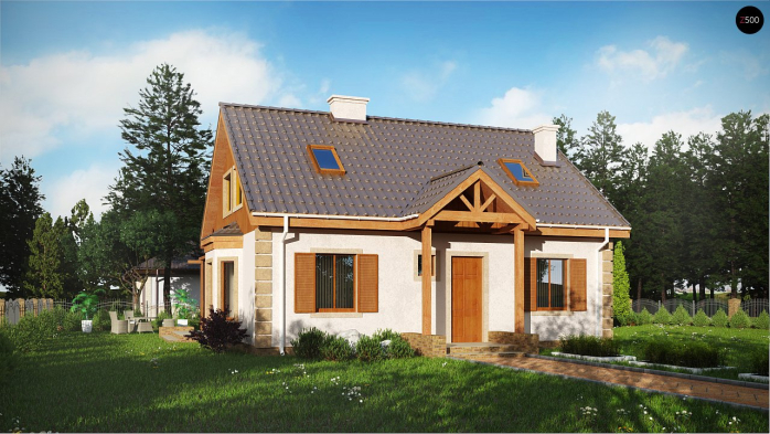 Проект дома U14 w - 1 С мансардным этажом дома в Киеве