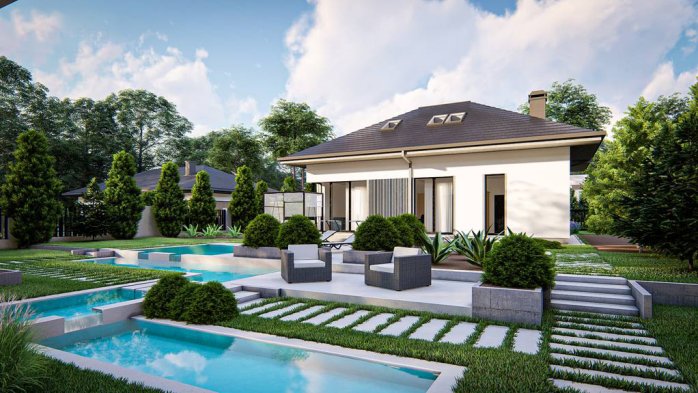 Проект дома U481 - 3 С мансардным этажом дома в Киеве