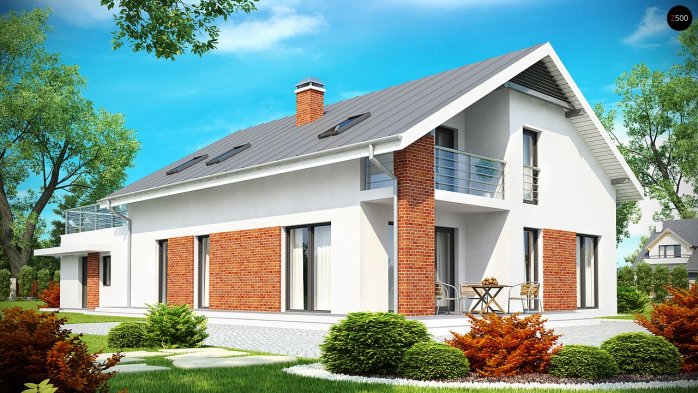 Проект дома U161 - 2 С мансардным этажом дома в Киеве